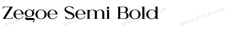 Zegoe Semi Bold字体转换